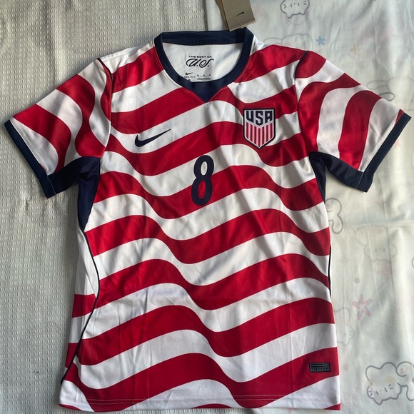 Fifa Other - USA Men's Soccer Jersey in Red, White & Navy - Number 8